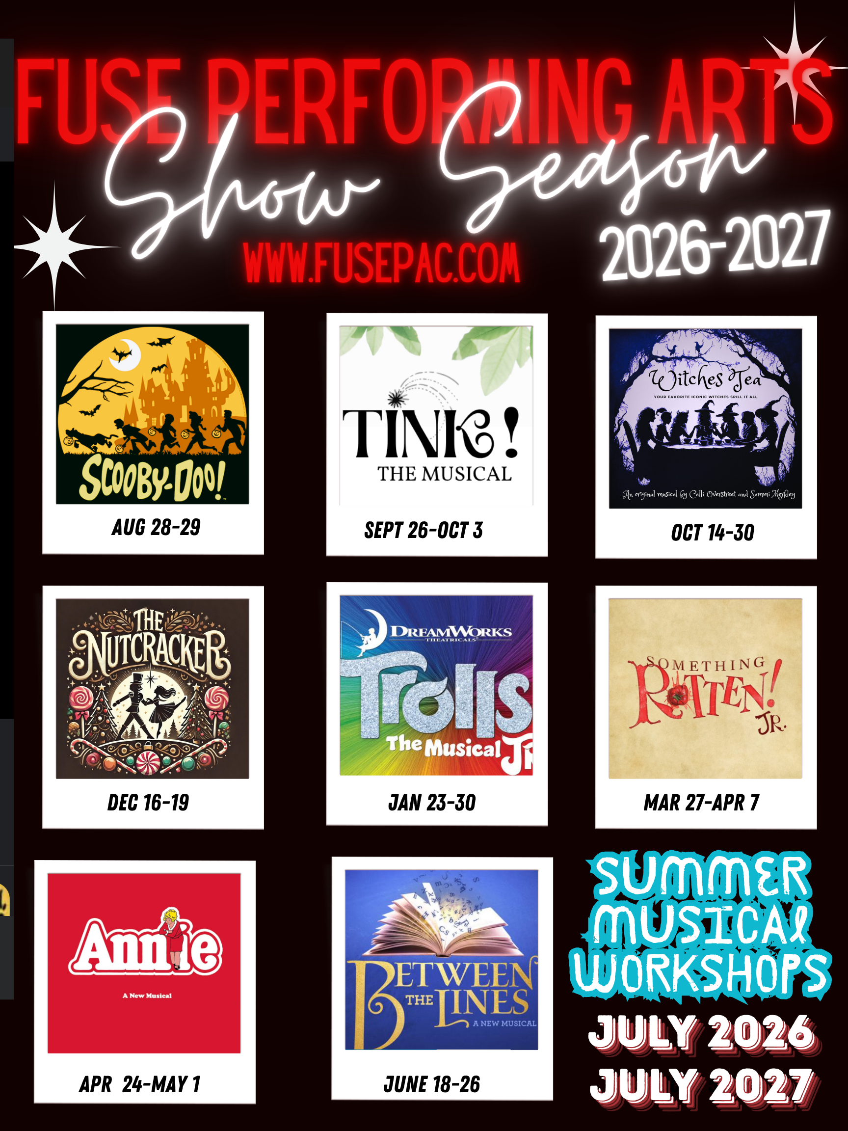 2026–2027 Show Season at Fuse Performing Arts Center